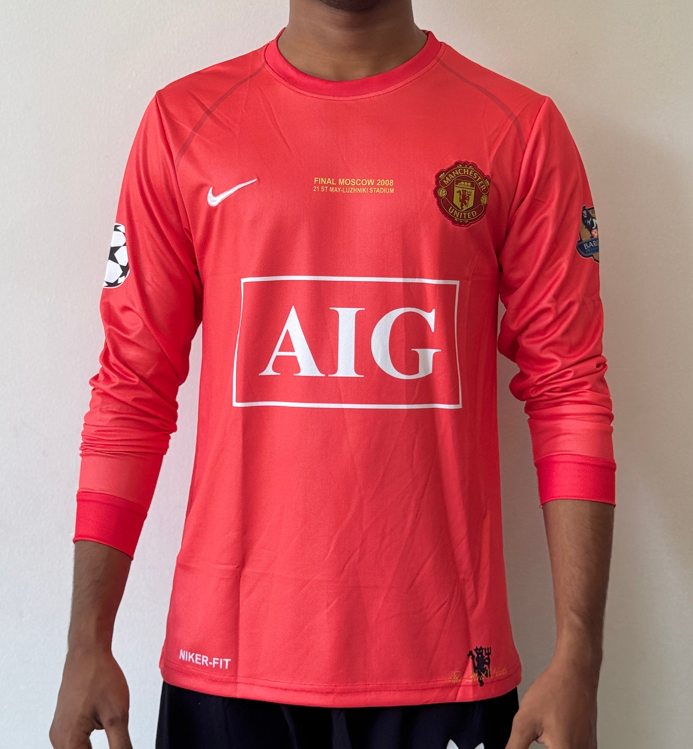 MAN UTD 2007-08 HOME FULL SLEVEE CR7 EMBRODIERY