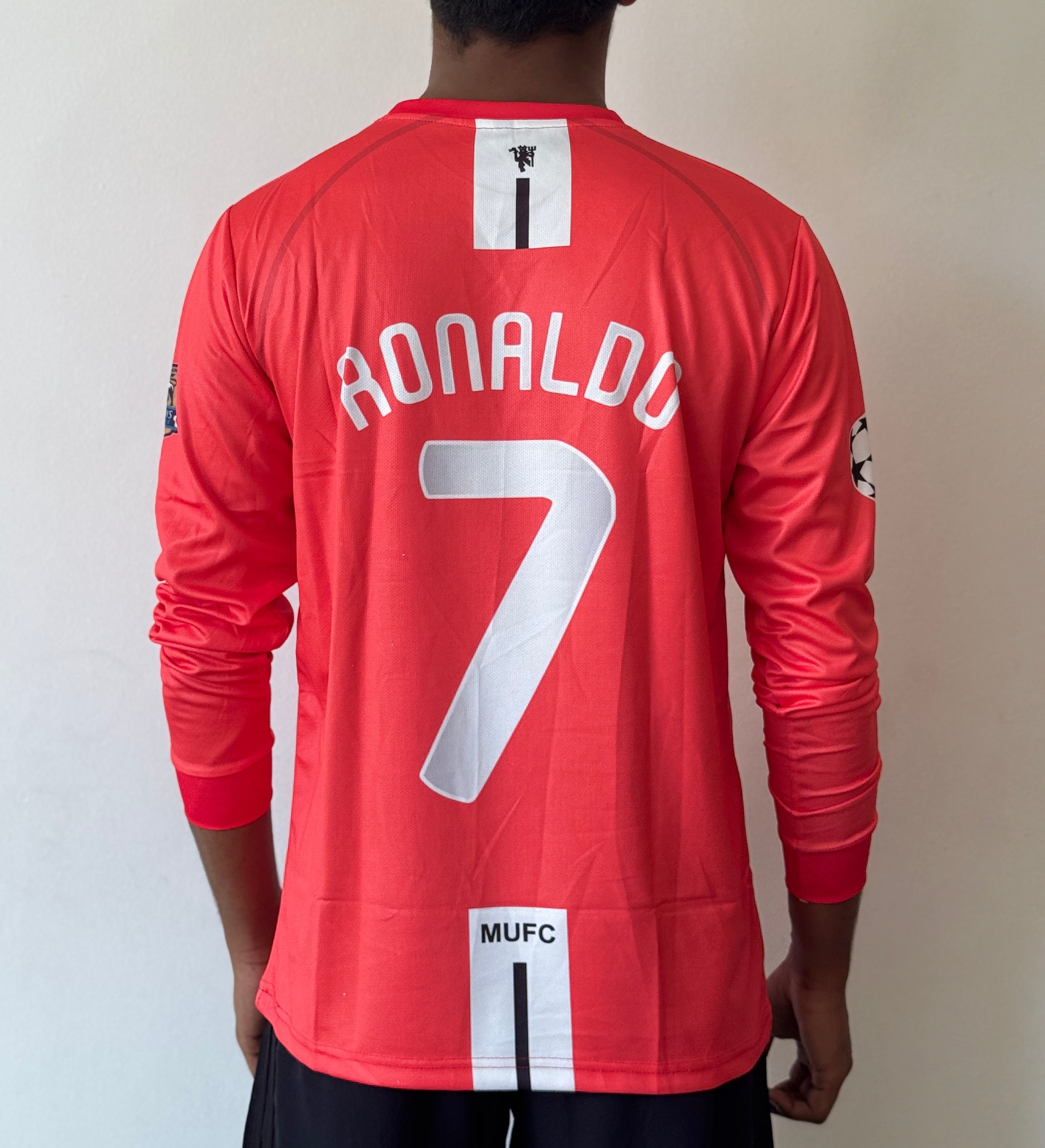 MAN UTD 2007-08 HOME FULL SLEVEE CR7 EMBRODIERY