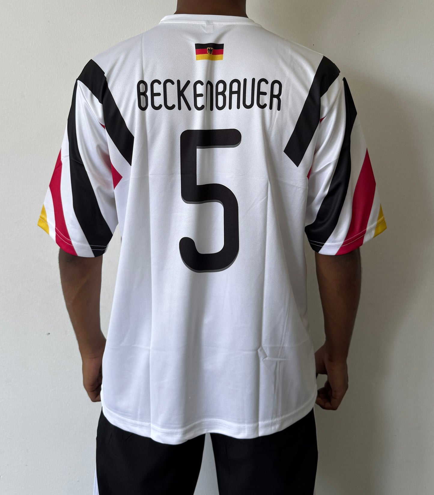 GERMANY BECKENBAUER WHITE FIVE SLEVEE - EMBROIDERY