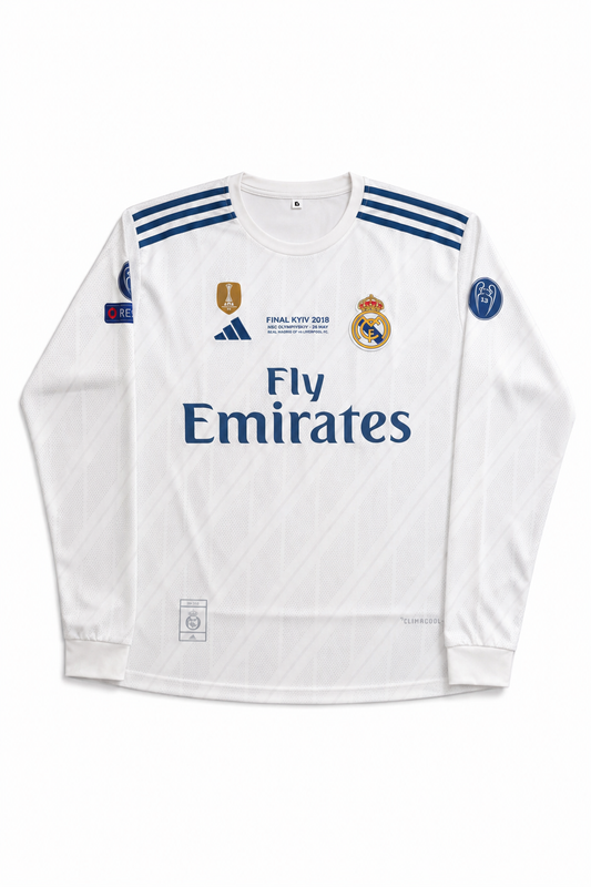 REAL MADRID 2017/18 HOME ROUND NECK FULL SLEEVE CR7-EMBROIDERY