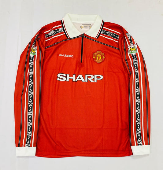 MAN UTD RED BECKHAM POLO FULL SLEVEE ZIP -EMBROIDERY