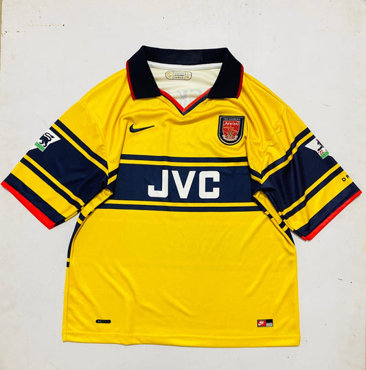 ARSENAL 1997/99 AWAY COLLAR FIVE SLEVEE - EMBROIDERY