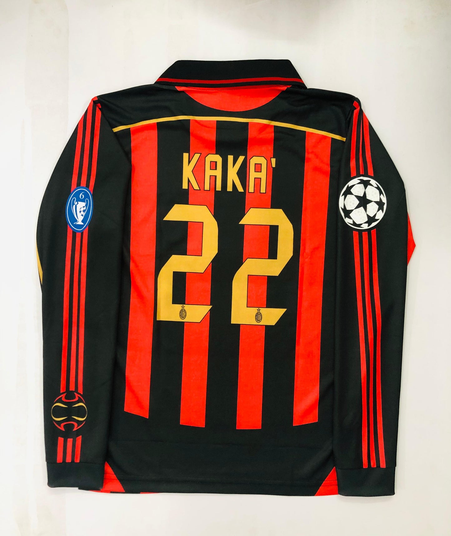 AC MILAN 2006-HOME RED- POLO FULL SLEEVE EMBROIDERY