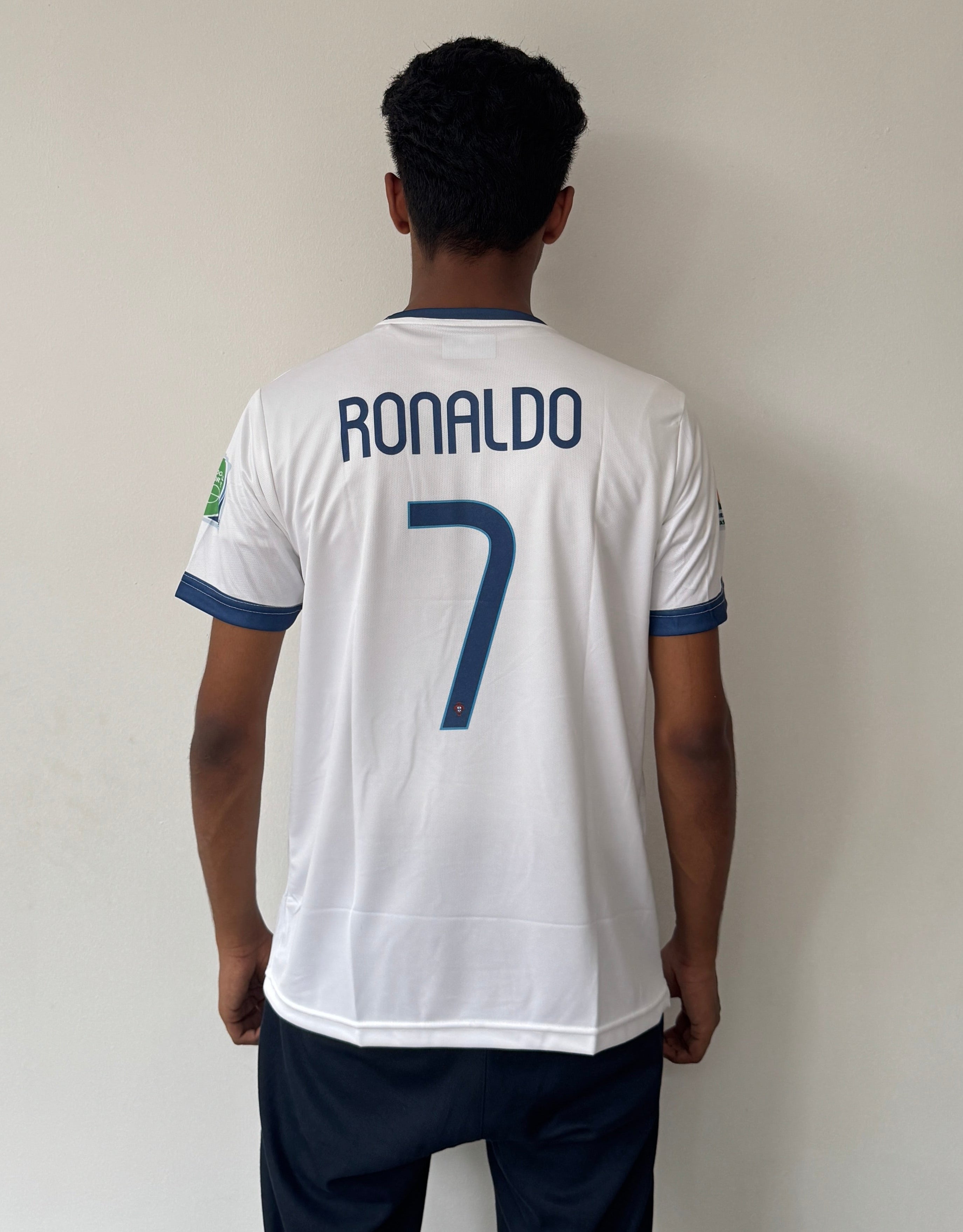 PORTUGAL 2014 AWAY WHITE RETRO JERSEY-EMBROIDERY