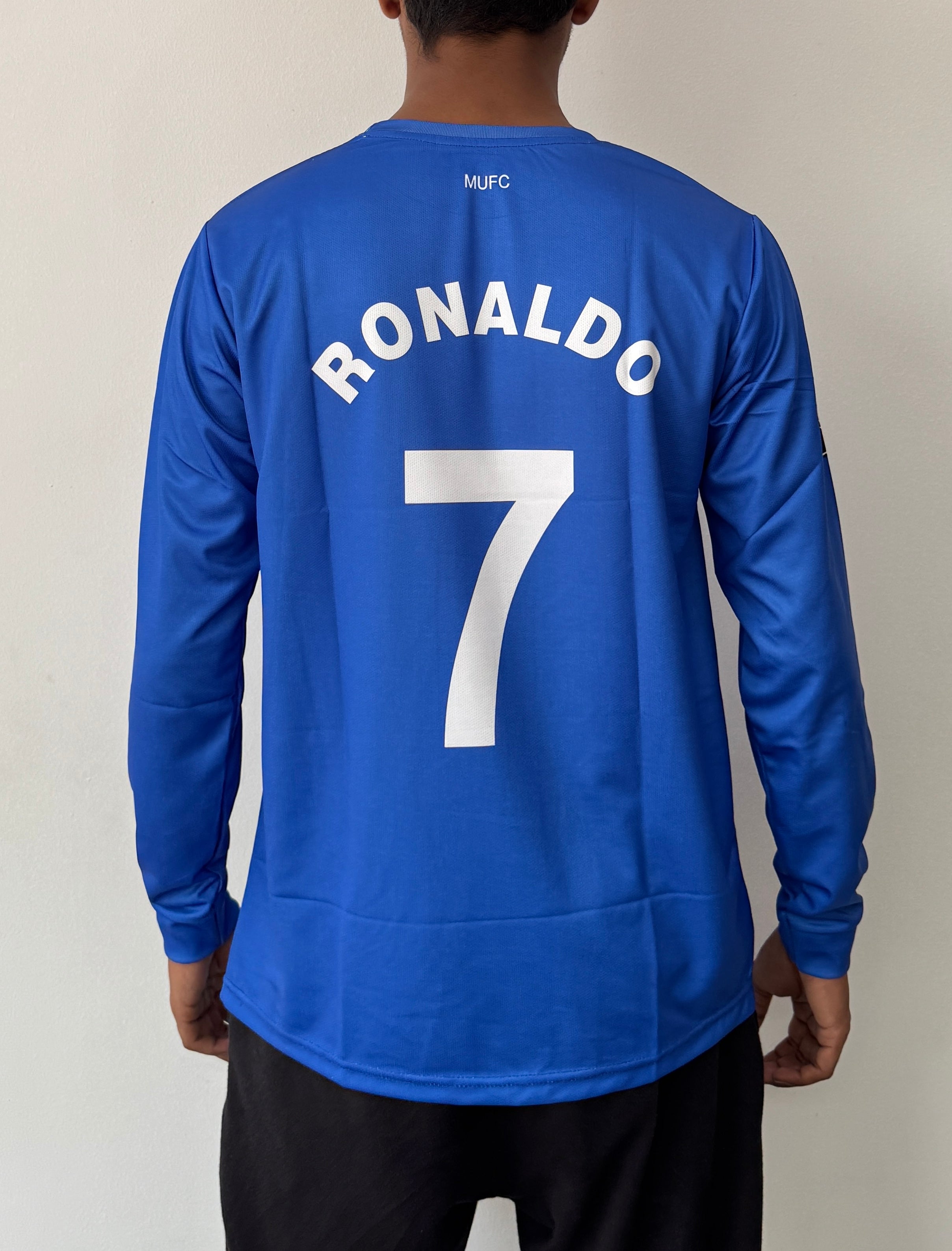 MAN UTD 2008 THIRD KIT BLUE CR7-EMBROIDERY LOGO