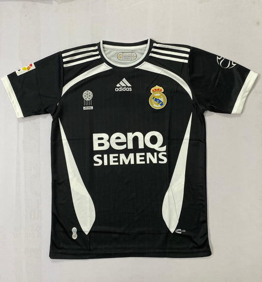 REAL MADRID 2007 AWAY BLACK -BECKHAM- EMBROIDERY