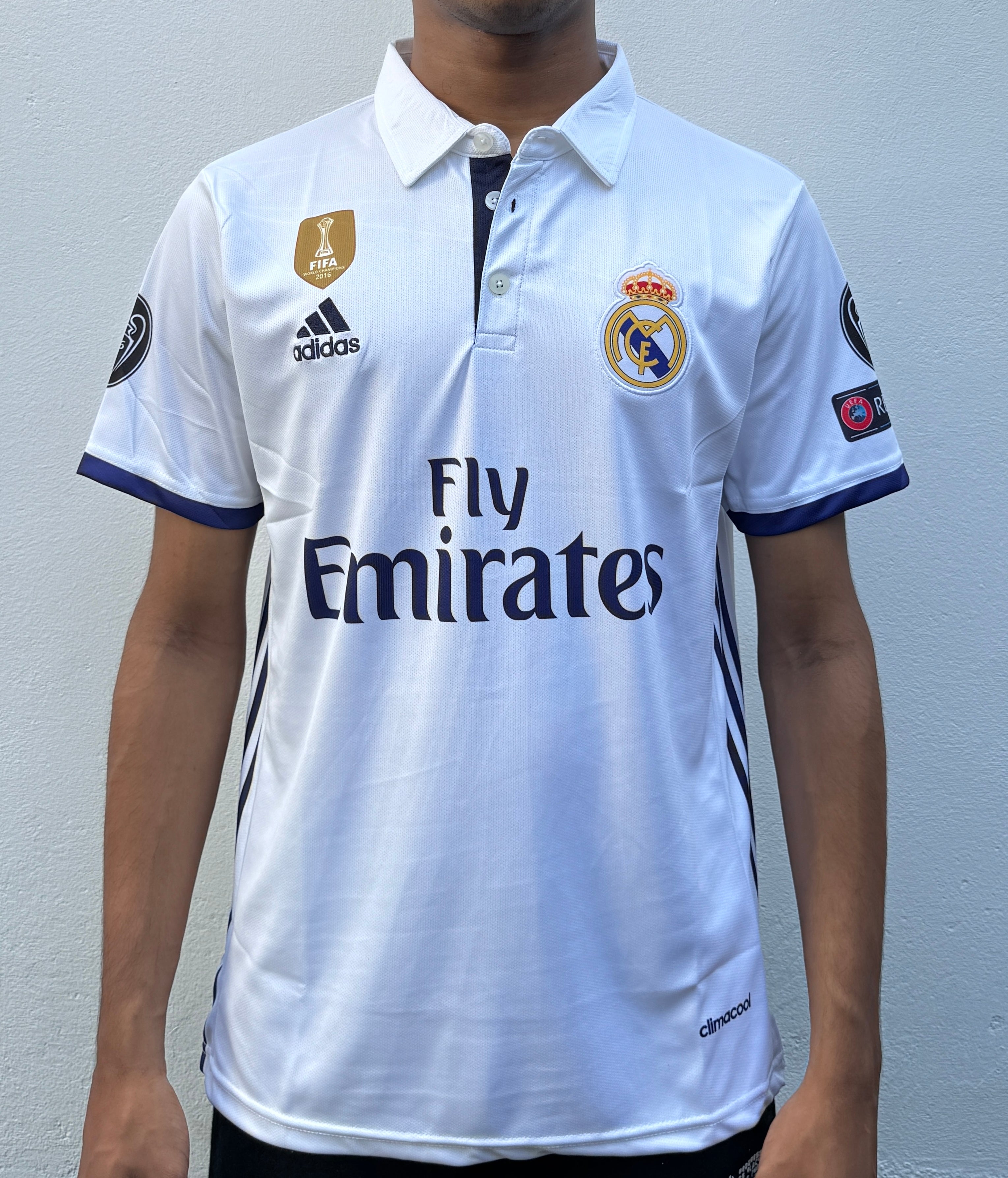 REAL MADRID 2016/17 HOME CR7 COLLARED-EMBROIDERY JERESY – Ten sports