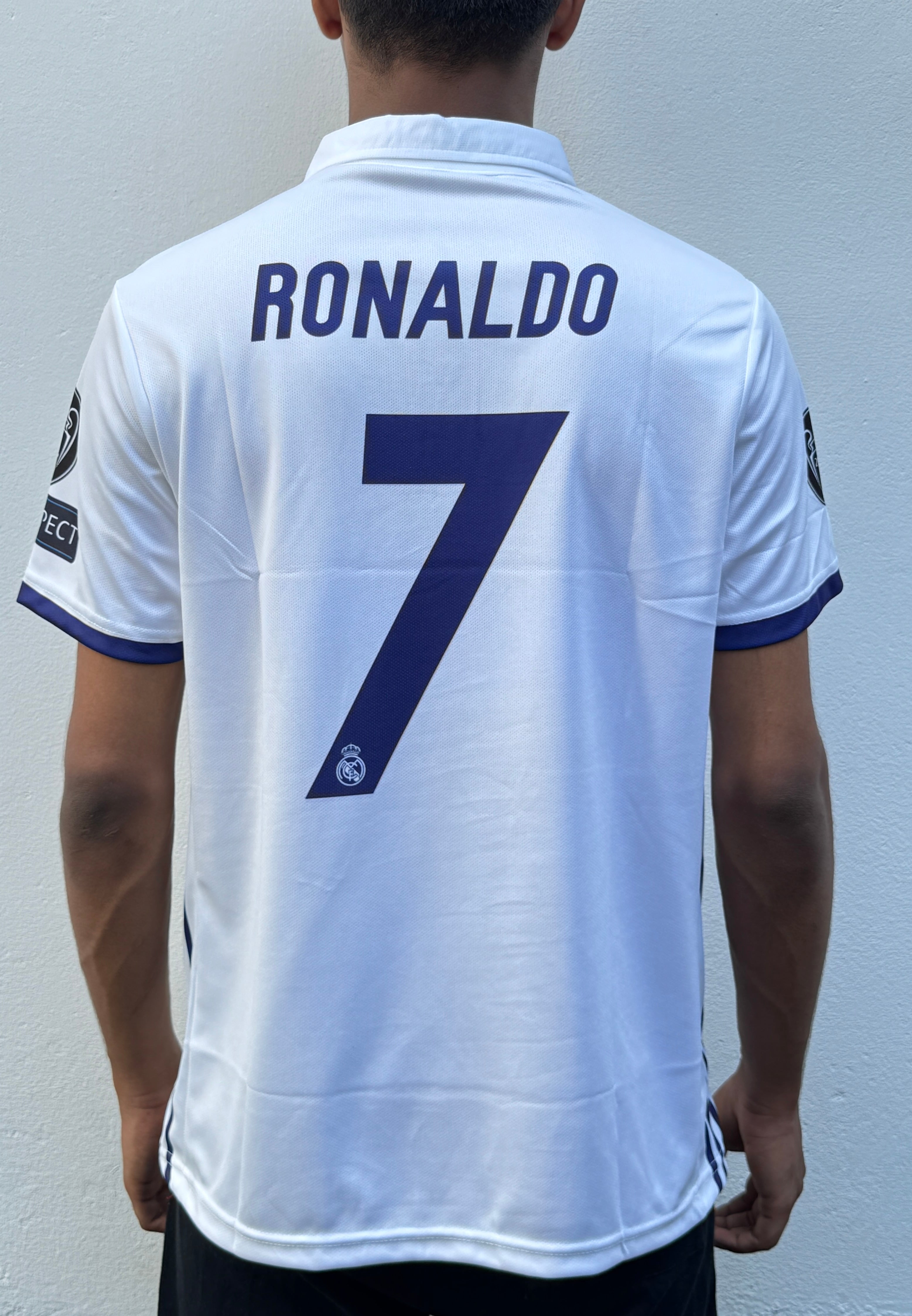 REAL MADRID 2016/17 HOME CR7 COLLARED-EMBROIDERY JERESY