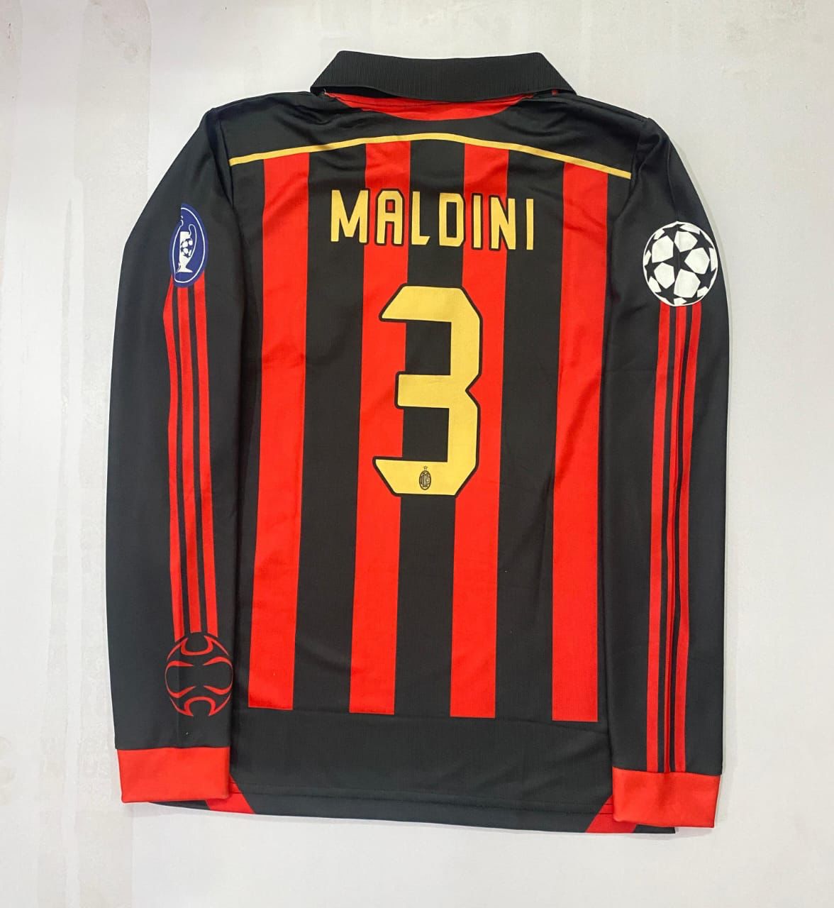 AC MILAN 2006-HOME RED- POLO FULL SLEEVE EMBROIDERY