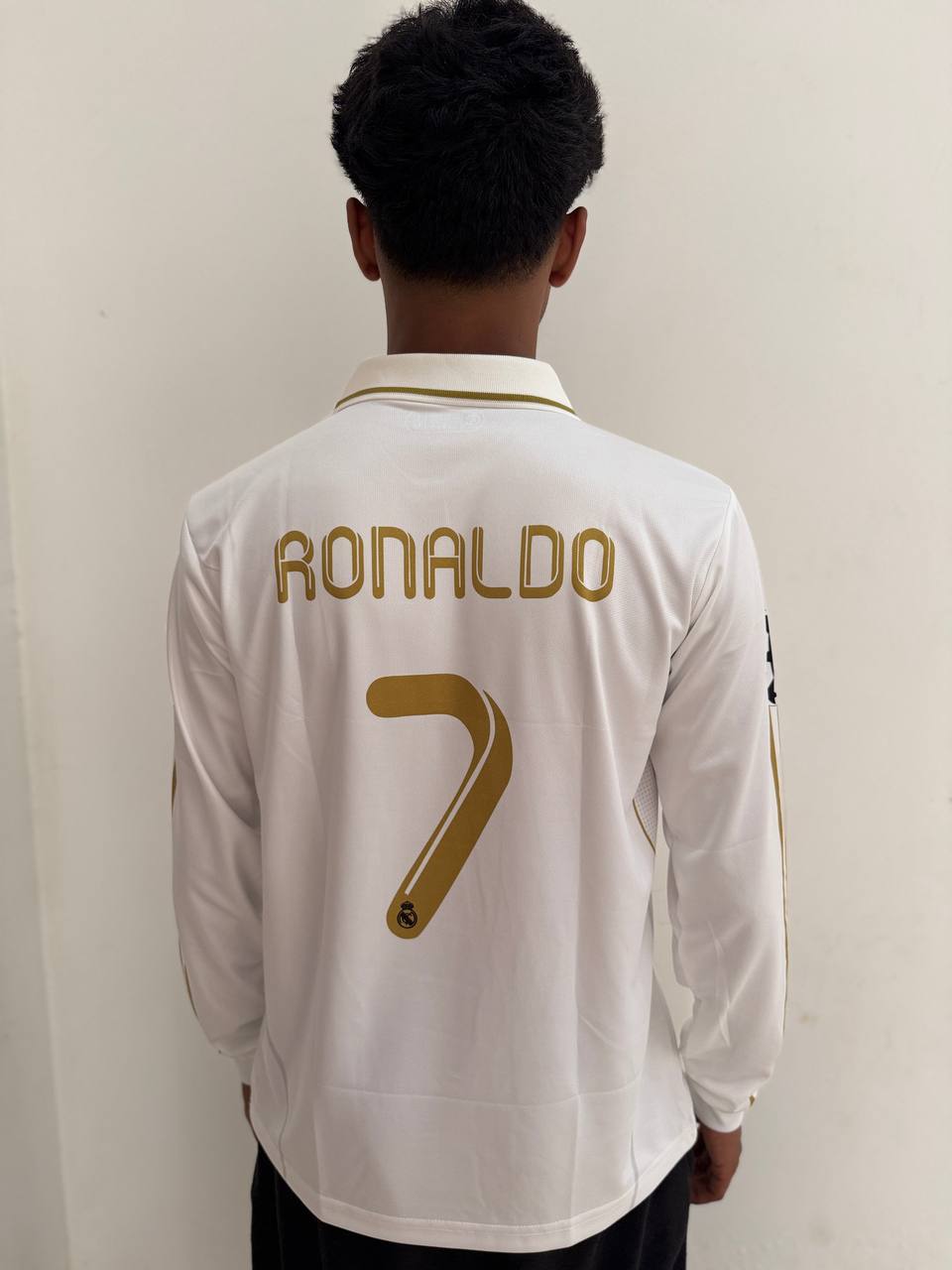 REAL MADRID 2011/12 HOME POLO FULL SLEEVE  EMBROIDERY