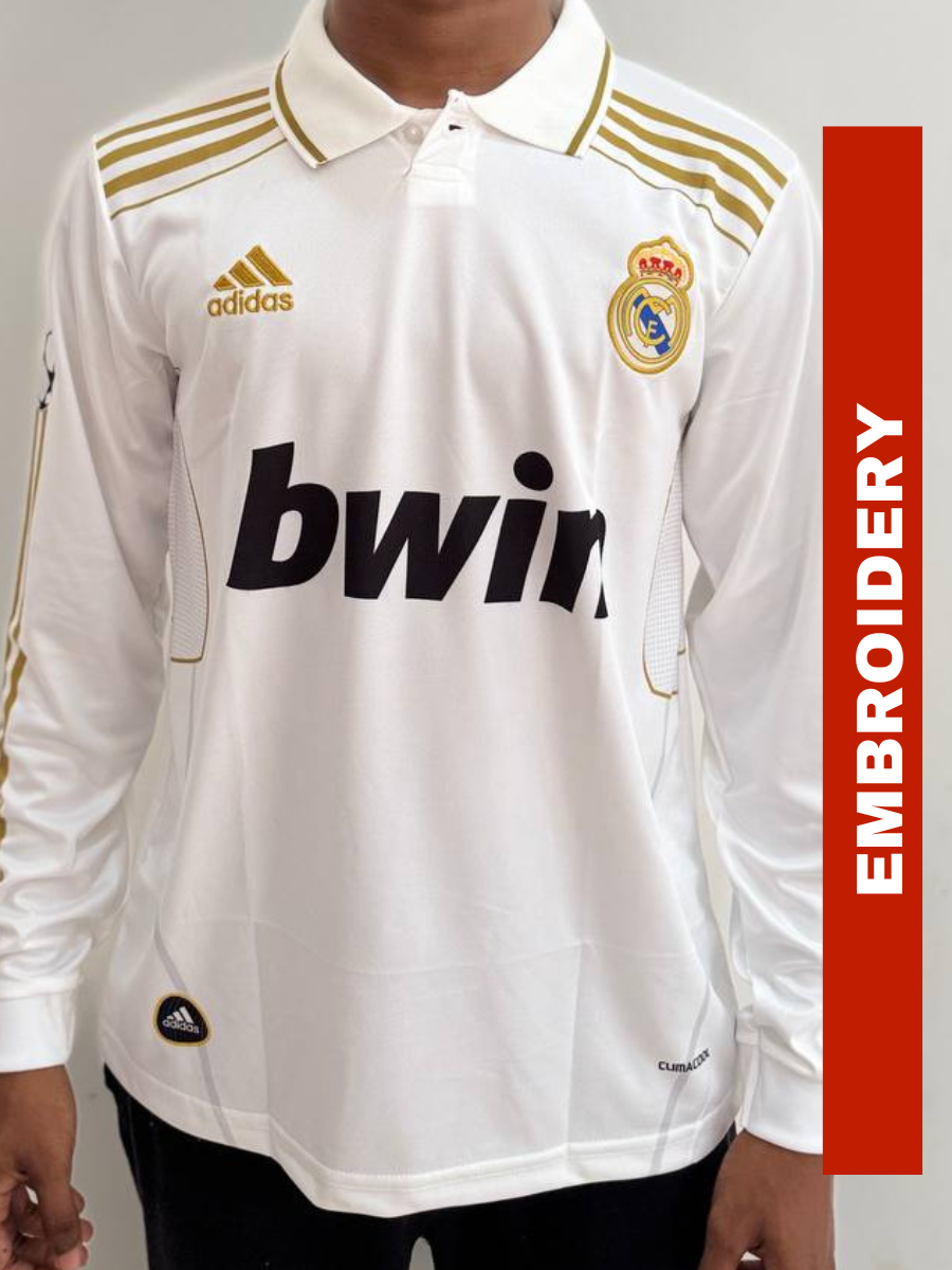 REAL MADRID 2011/12 HOME POLO FULL SLEEVE  EMBROIDERY