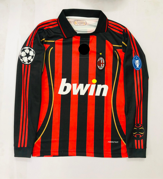 AC MILAN 2006-HOME RED- POLO FULL SLEEVE EMBROIDERY