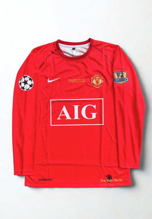 MAN UTD 2007-08 HOME FULL SLEVEE CR7 EMBRODIERY