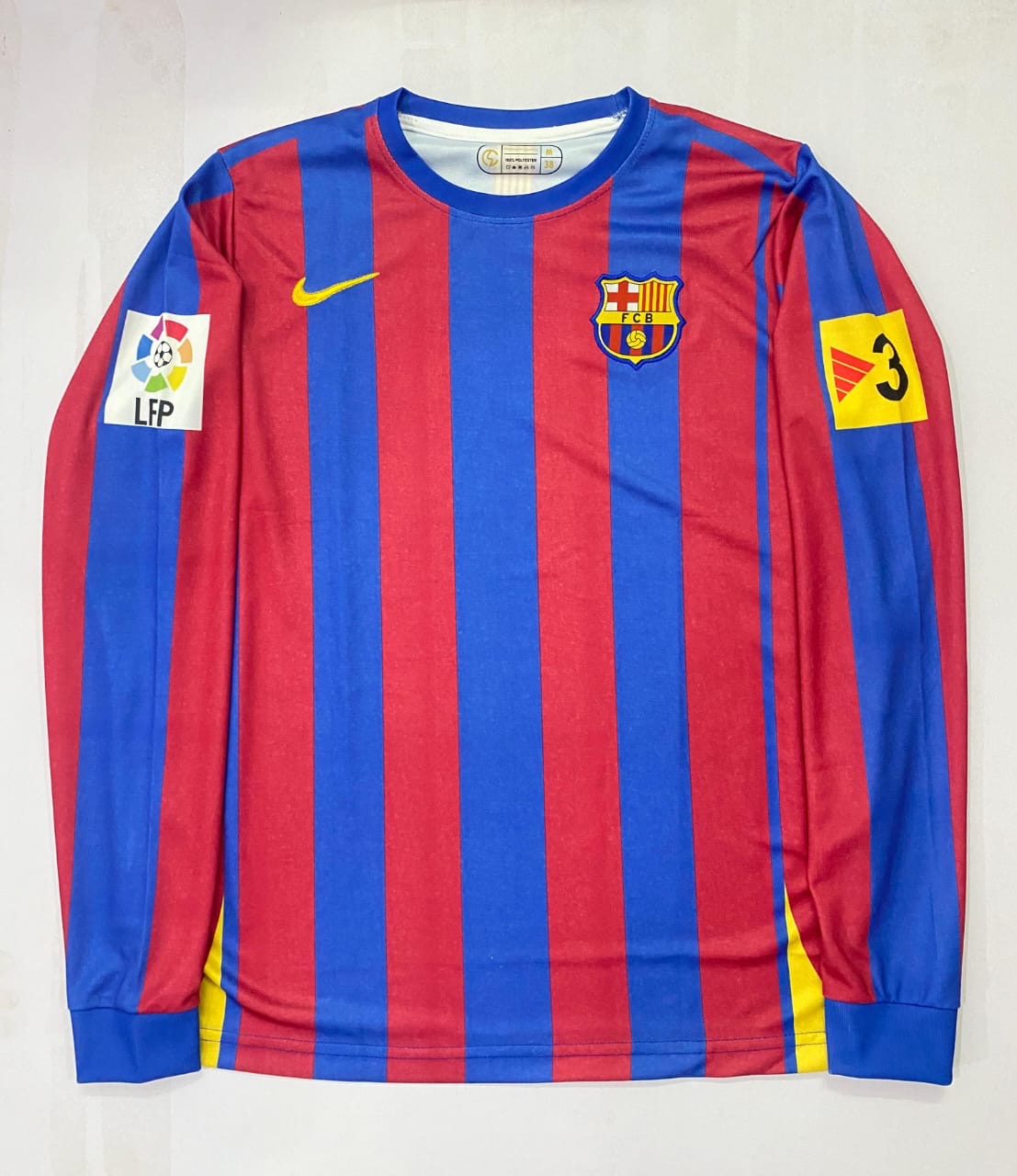 FC BARCELONA 2005 HOME FULL SLEVEE MESSI -EMBROIDERY