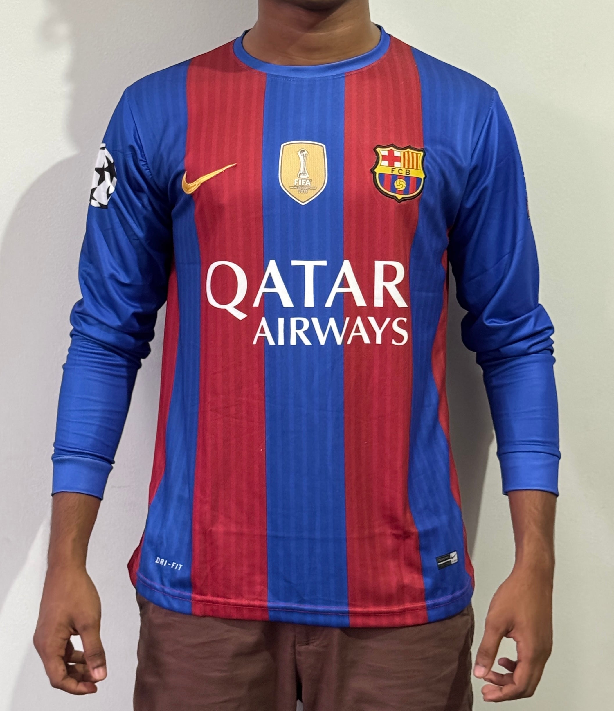 FC BARCELONA 2016/17 HOME FULL SLEVEE  -EMBROIDERY