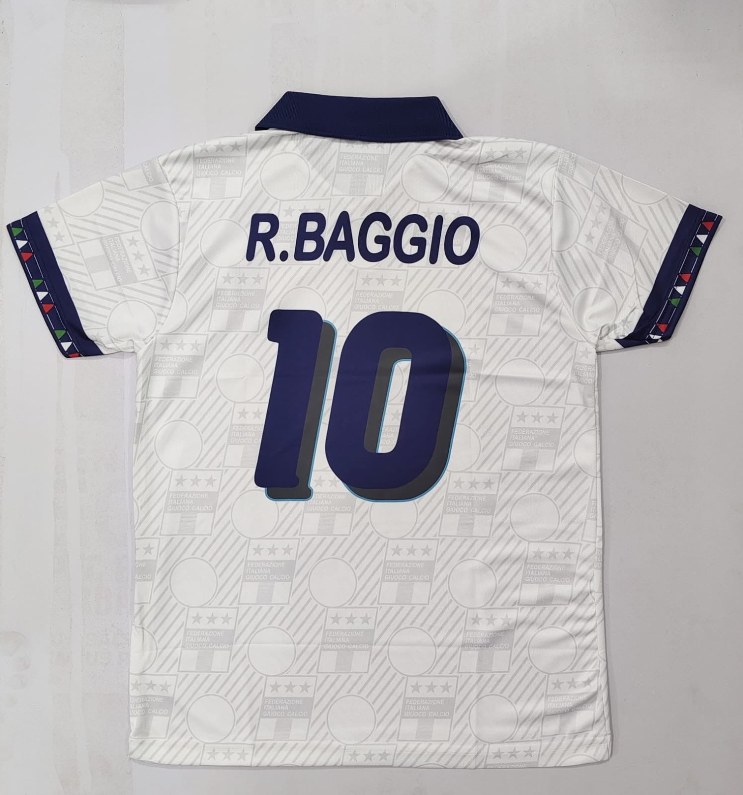 ITALY 1994 AWAY WHITE POLO -EMBROIDERY