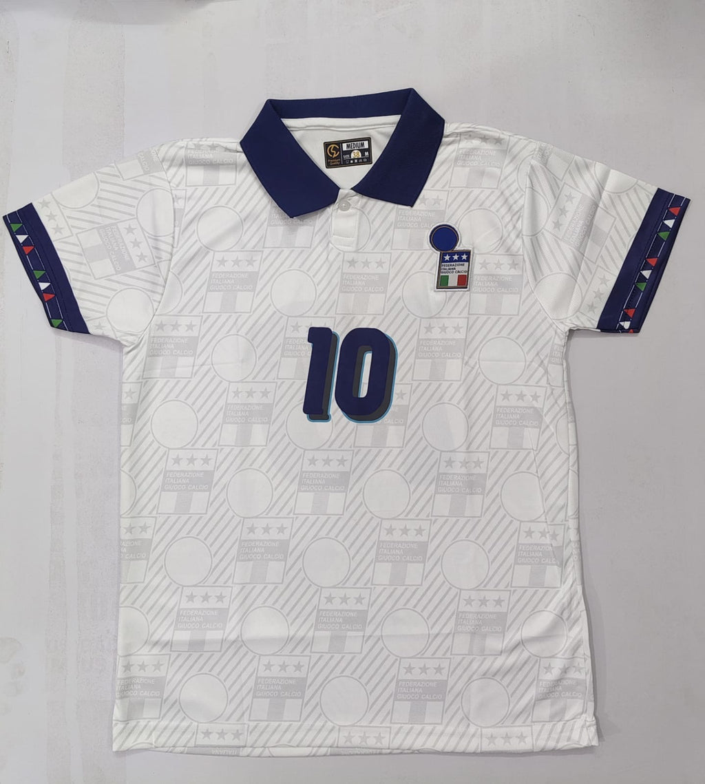 ITALY 1994 AWAY WHITE POLO -EMBROIDERY