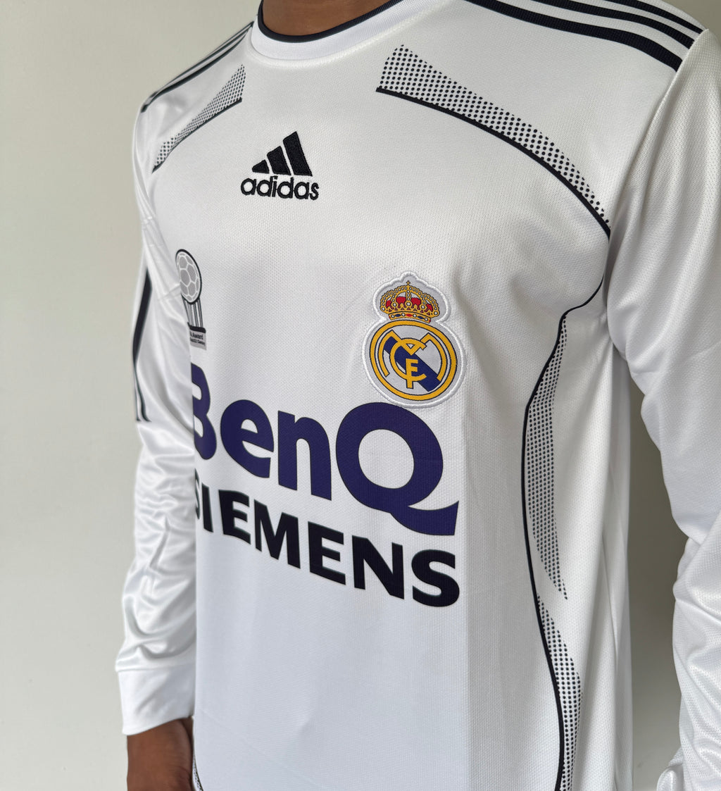 REAL MADRID 2006/7 HOME FULL BENQ SLEEVE -EMBROIDERY