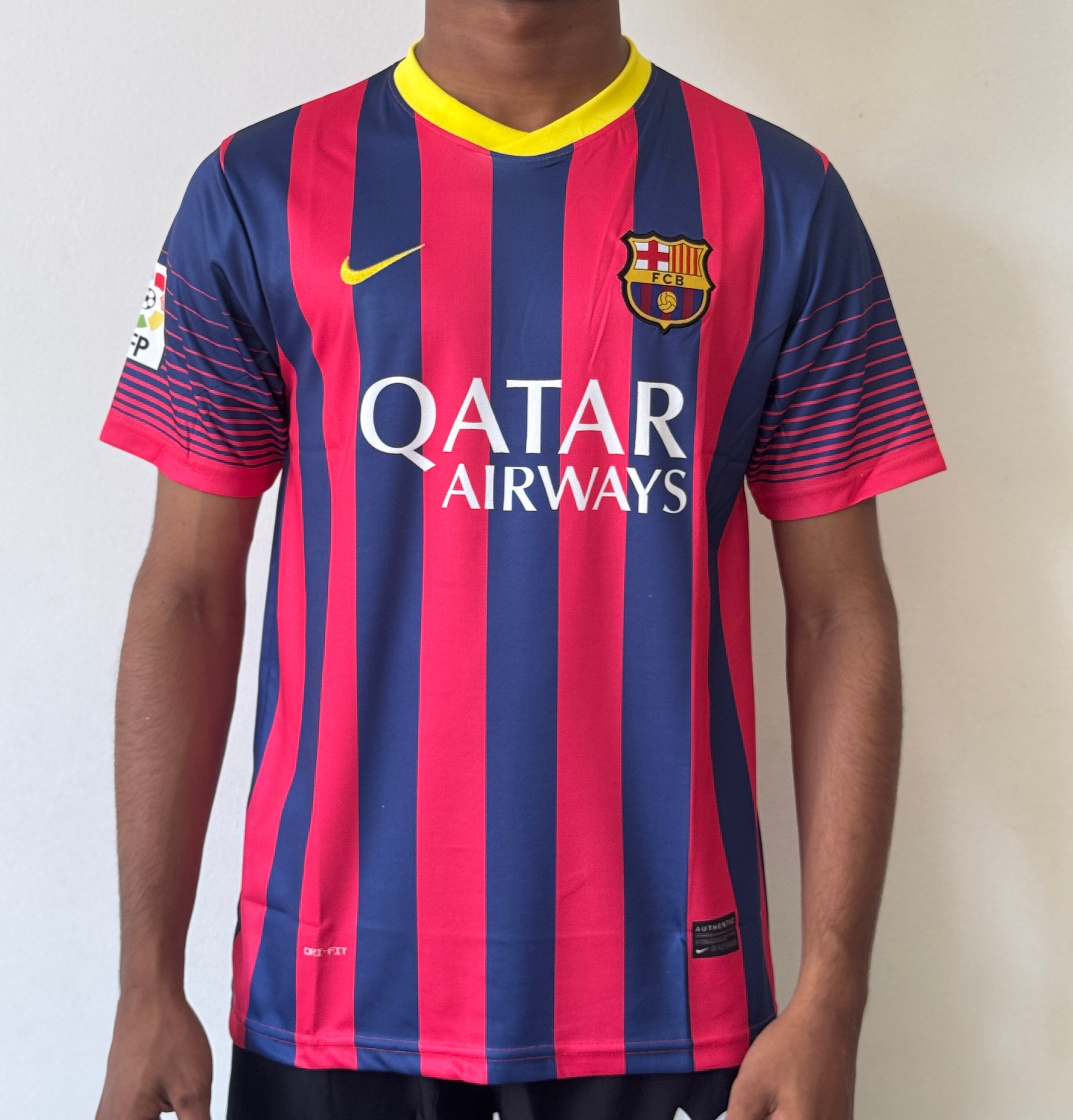 FC BARCELONA 2013/14 HOME HALF SLEVEE MESSI  -EMBROIDERY