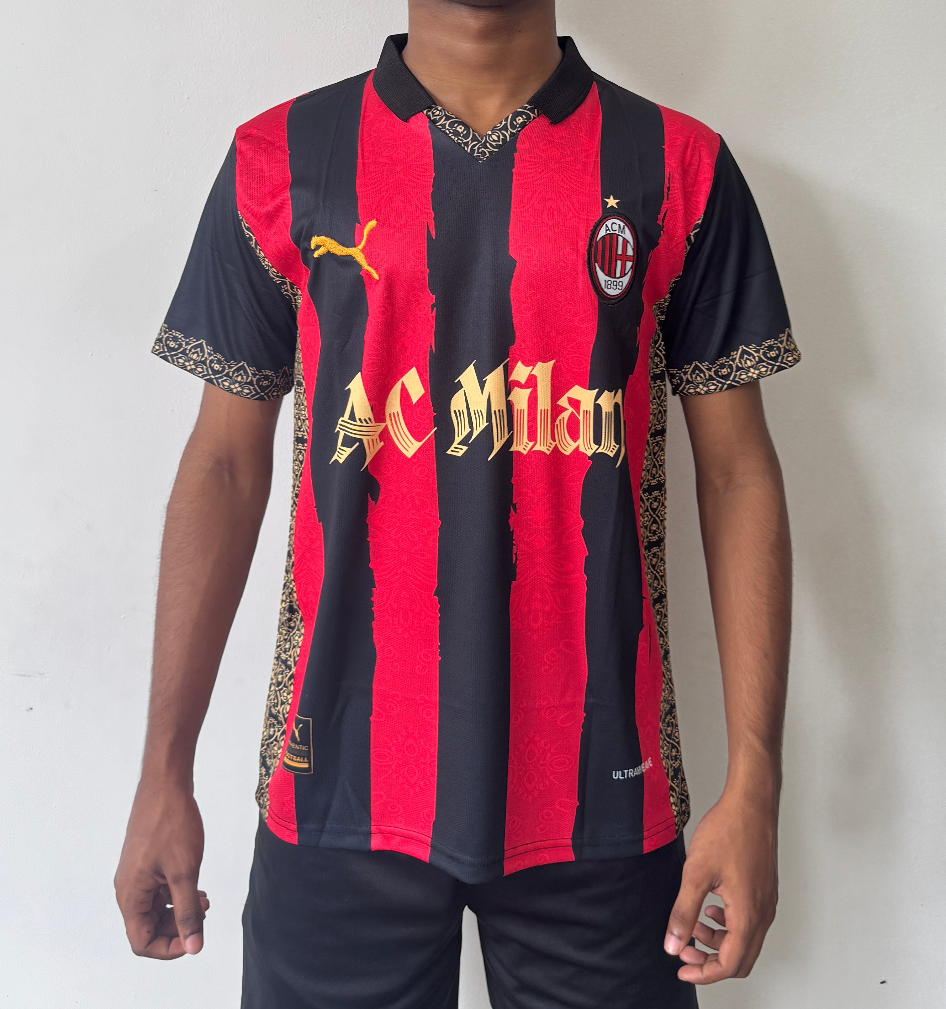 AC MILAN 25/26 SPECIAL EDITION HALF SLEVEE POLO -EMBROIDERY
