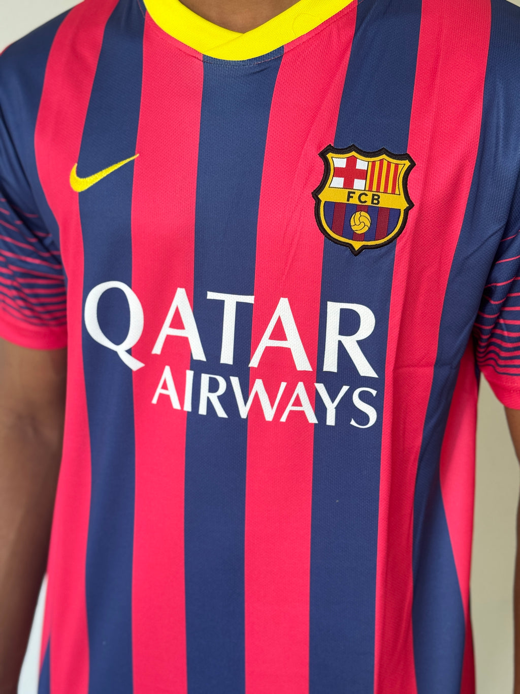 FC BARCELONA 2013/14 HOME HALF SLEVEE MESSI  -EMBROIDERY