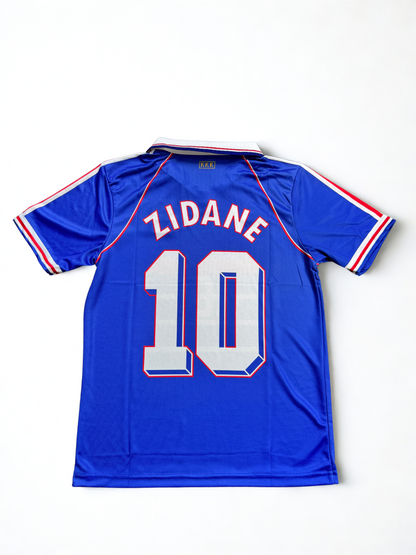 FRANCE 1998 HOME BLUE  KIT ZIDANE POLO-EMBROIDERY