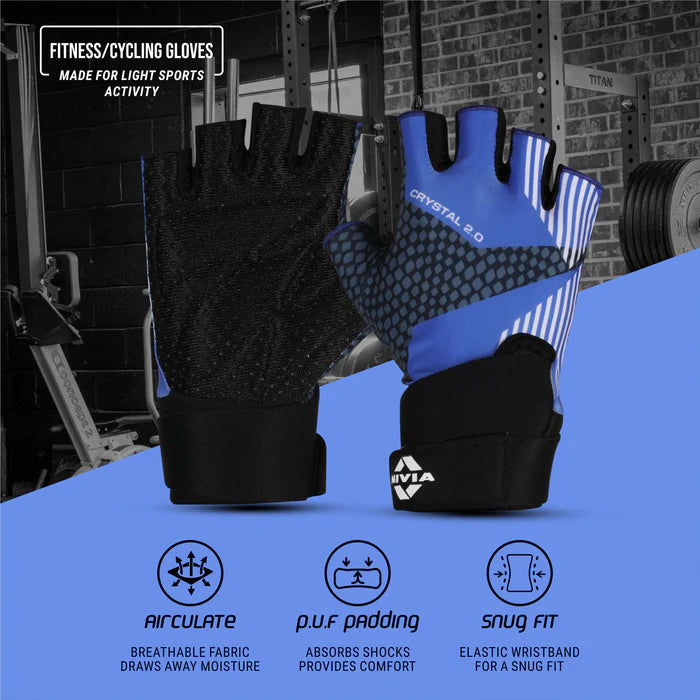 NIVIA CRYSTAL 2.0 WITH STRAP GYM GLOVES