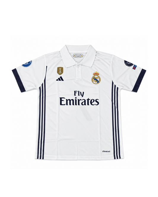 REAL MADRID 2016/17 HOME CR7 COLLARED HALF SLEVEE -EMBROIDERY JERESY