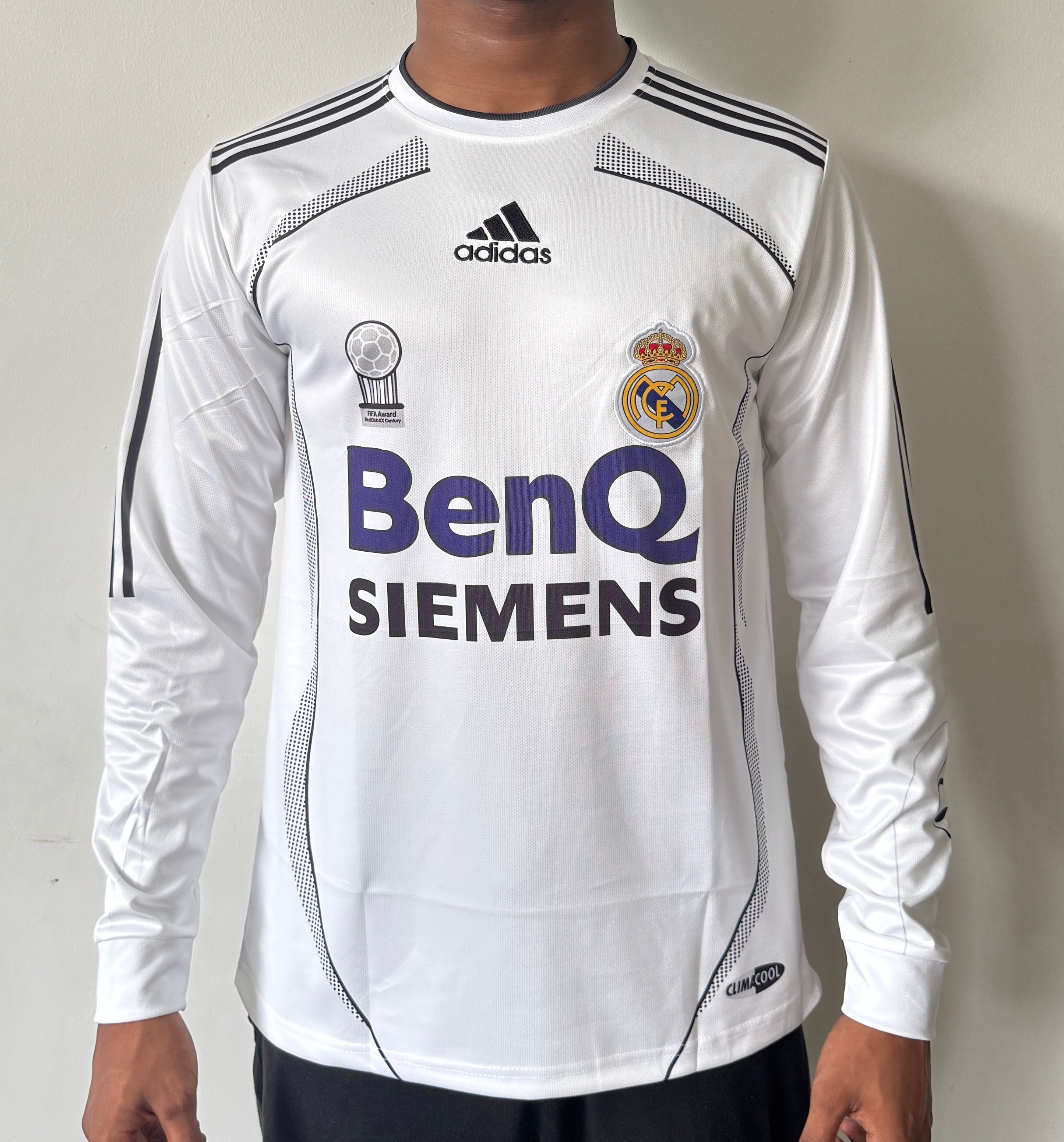 REAL MADRID 2006/7 HOME FULL BENQ SLEEVE -EMBROIDERY