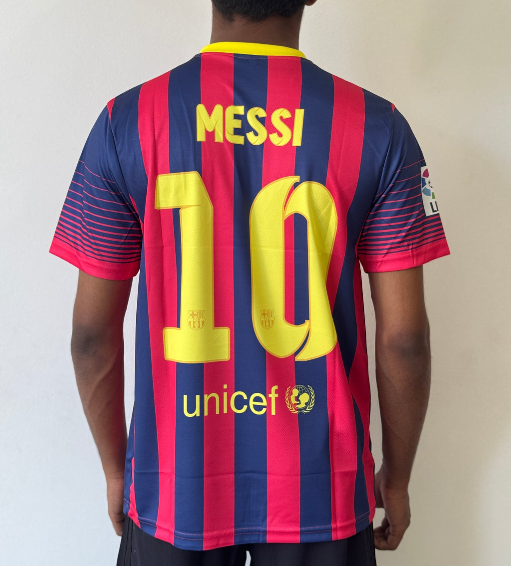 FC BARCELONA 2013/14 HOME HALF SLEVEE MESSI  -EMBROIDERY