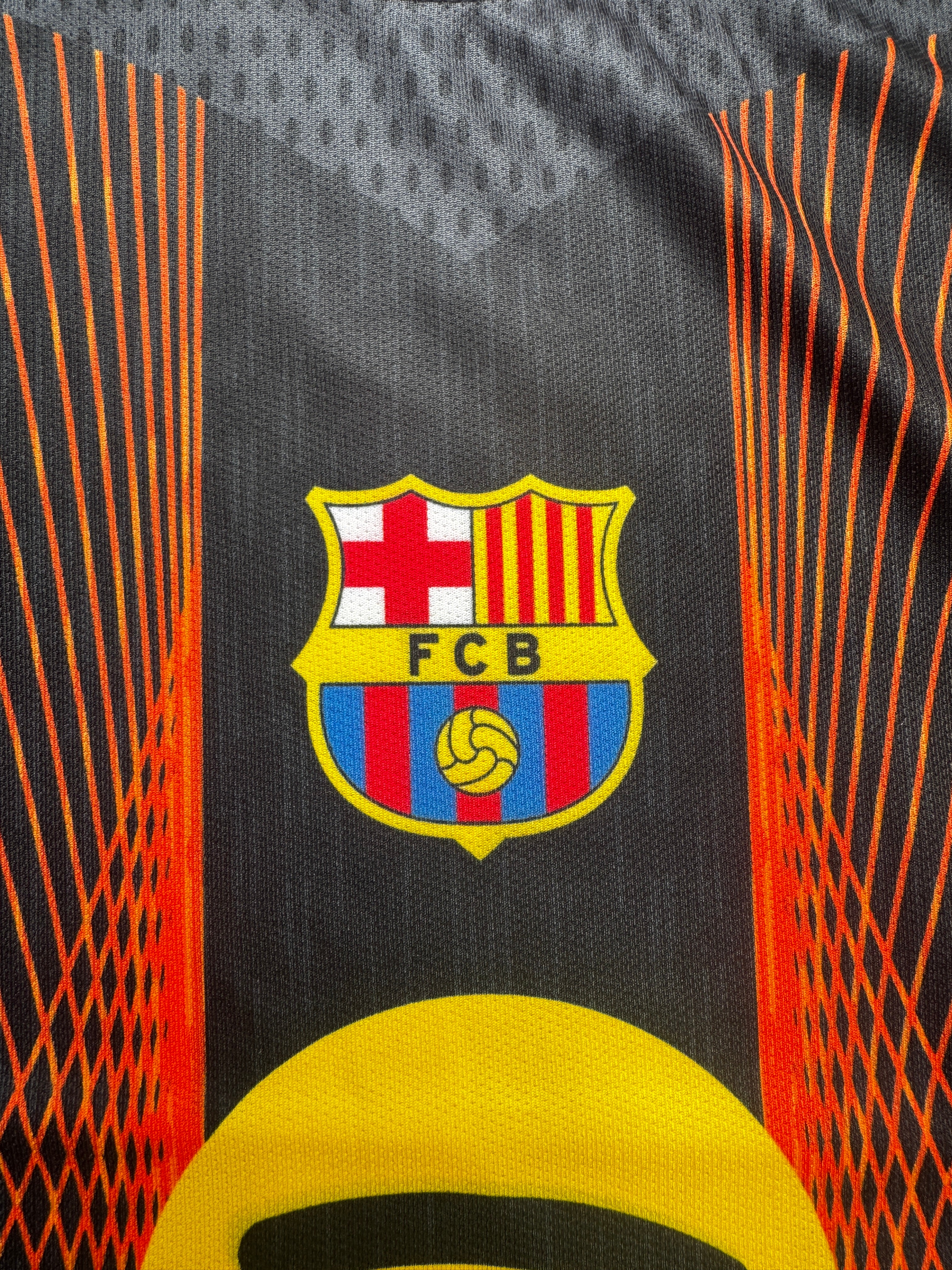 FC BARCELONA LAMINE YAMAL SPECIAL EDITION BLACK AND ORANGE- PRINTED