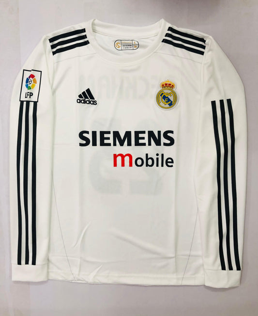 REAL MADRID 2004/05 SEIMENS HOME FULL SLEVEE -EMBROIDERY