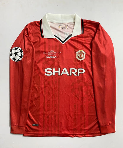 MAN UTD BECKHAM 1999 HOME VNECK COLLAR-EMBROIDERY