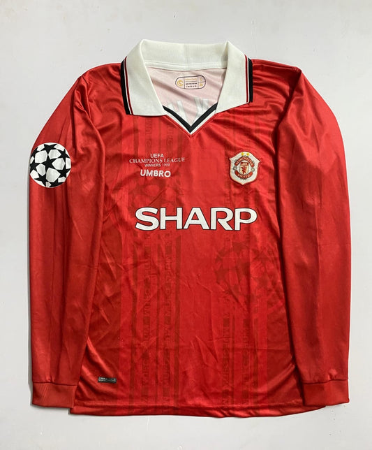 MAN UTD BECKHAM 1999 HOME VNECK COLLAR-EMBROIDERY