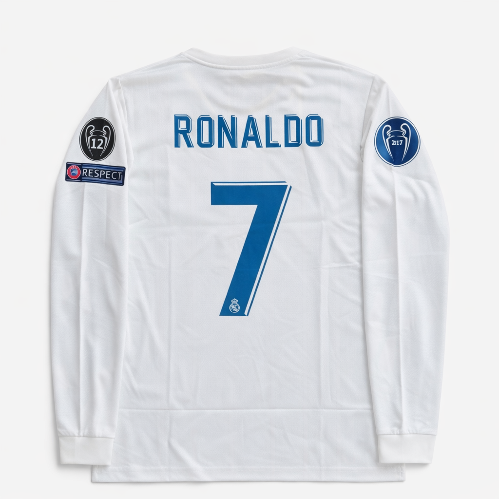 REAL MADRID 2017/18 FULL SLEEVE HOME CR7-EMBROIDERY