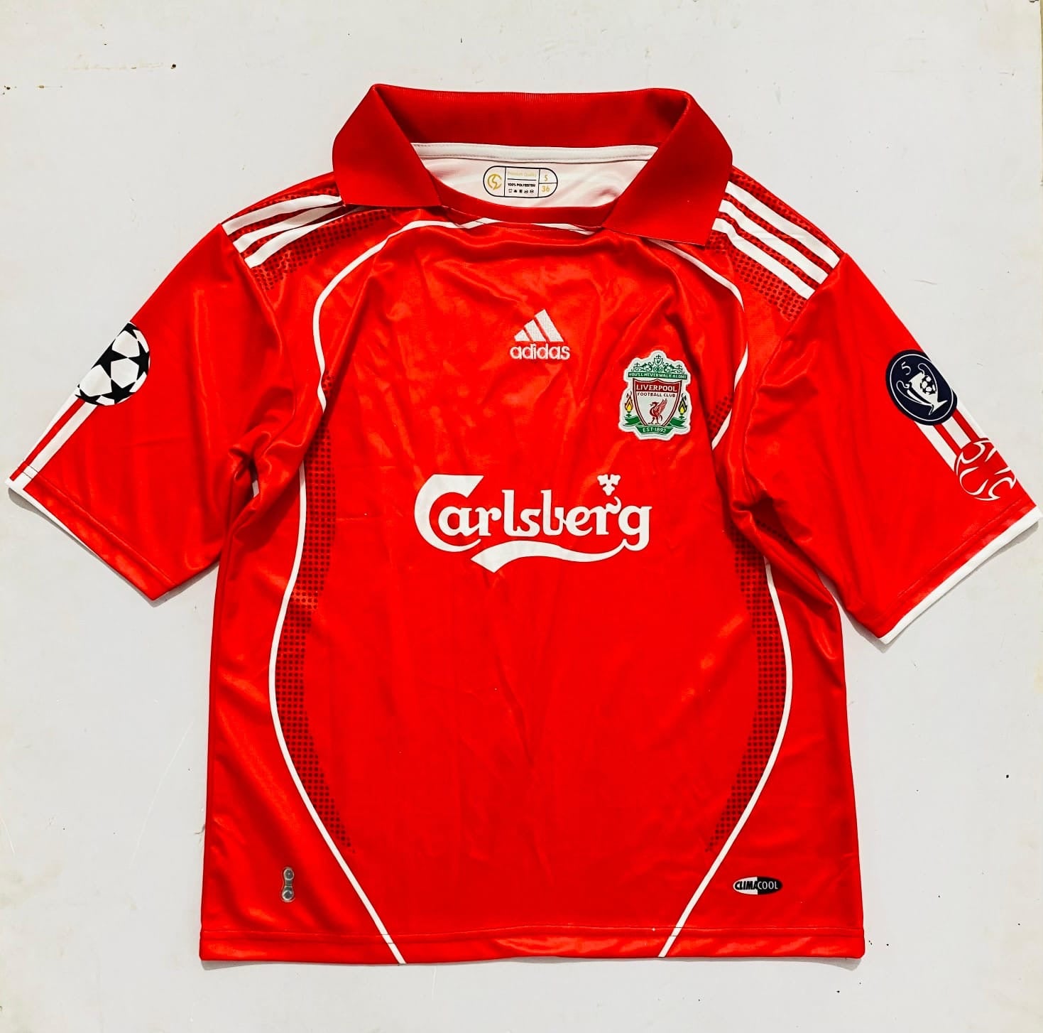 LIVERPOOL 2006/07 COLLAR  FIVE SLEVEE - EMBROIDERY