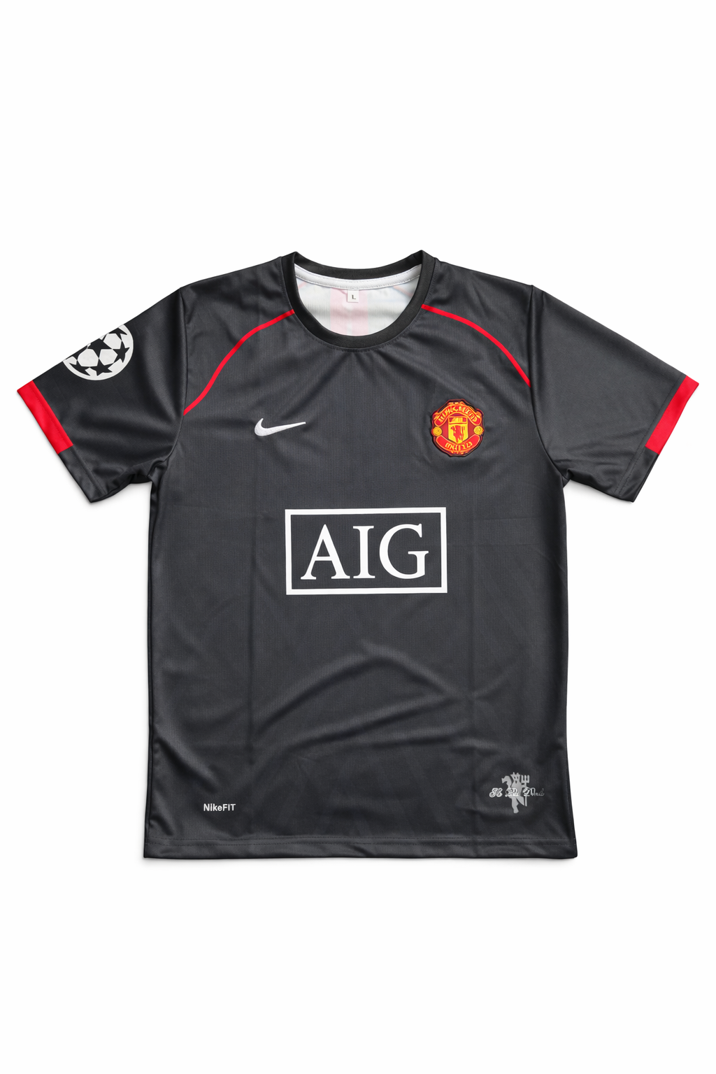 MAN UTD 2007/08 AWAY BLK HALF SLEVEE EMBROIDERY-CR7