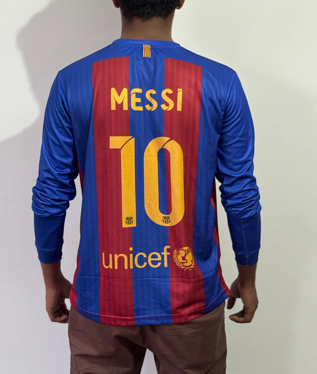 FC BARCELONA 2016/17 HOME FULL SLEVEE  -EMBROIDERY