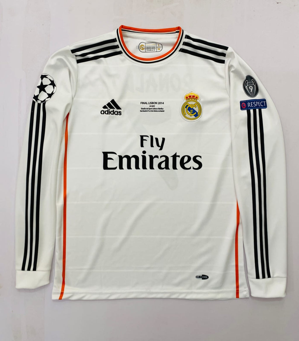 REAL MADRID 2013/14  HOME FULL SLEEVE -EMBORIDERY