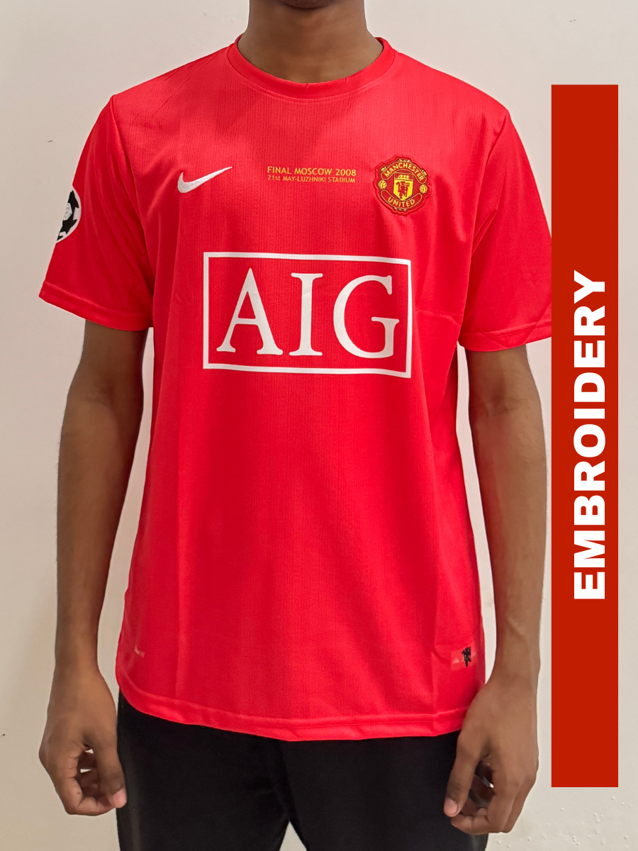 MAN UTD 2007/08 HOME (HALF)SLEVEE EMBROIDERY