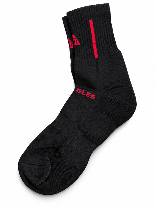 TRIANGLES CALF SOCKS-BLACK