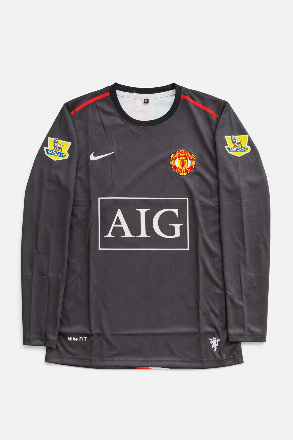 Man Utd  2007/08 Away Jersey Black  Full Slevee CR7-Embroidery