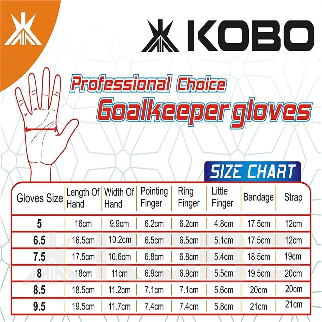 KOBO GKG-32 FOOTBALL GLOVES