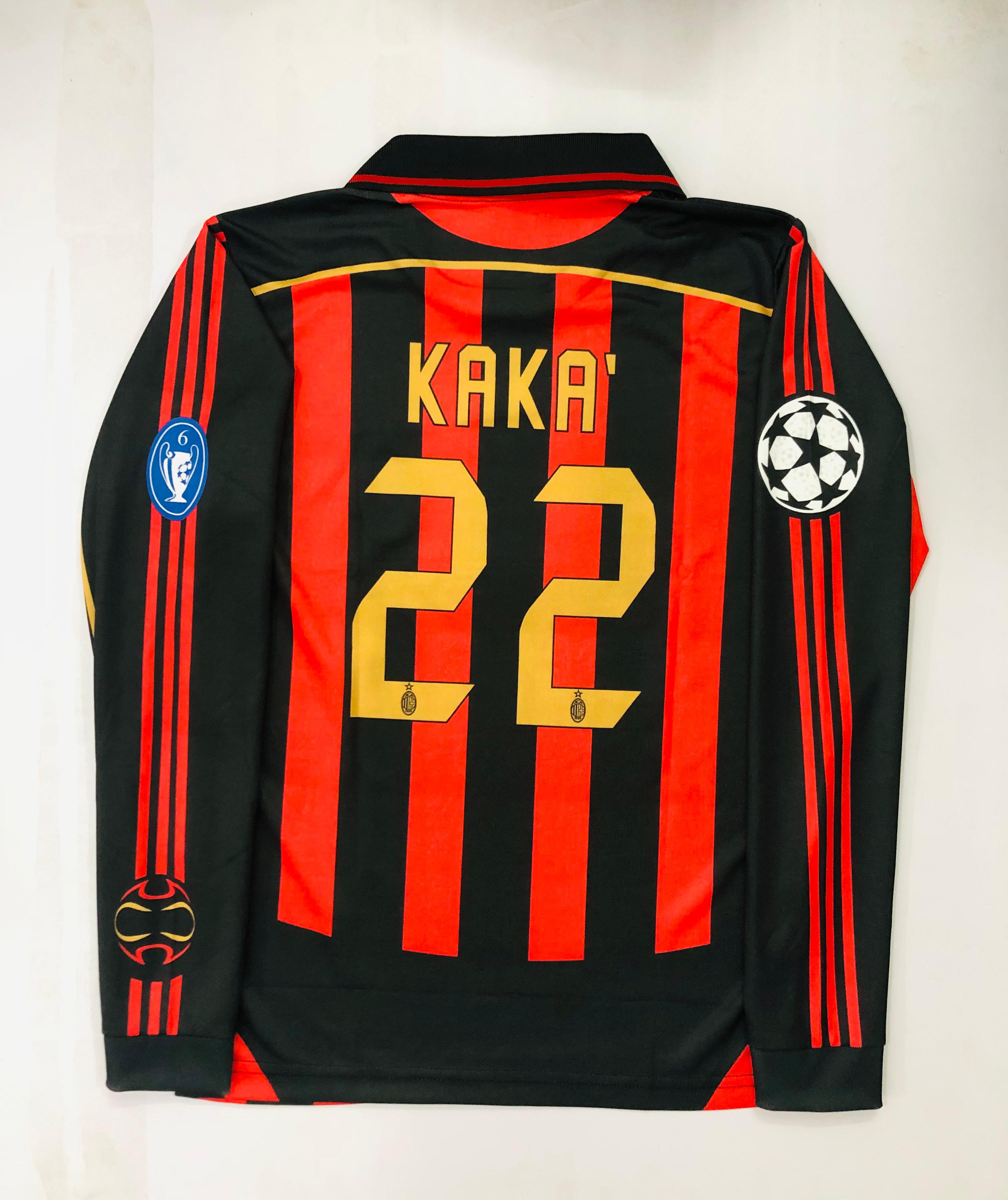 AC MILAN 2006-HOME RED- POLO FULL SLEEVE  EMBROIDERY