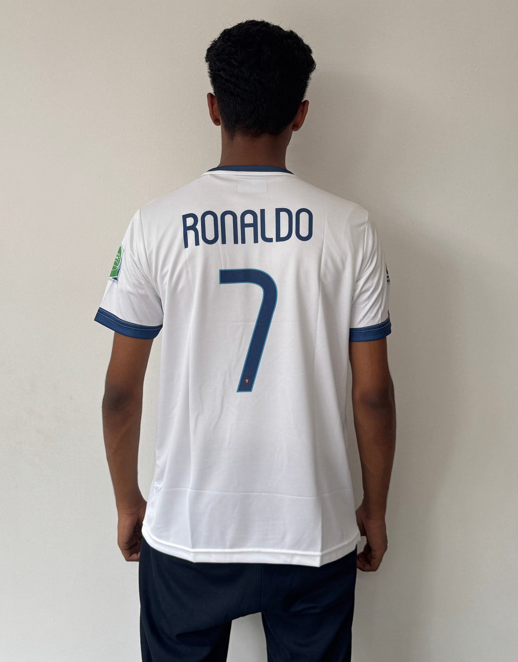 PORTUGAL 2014 AWAY WHITE RETRO JERSEY-EMBROIDERY