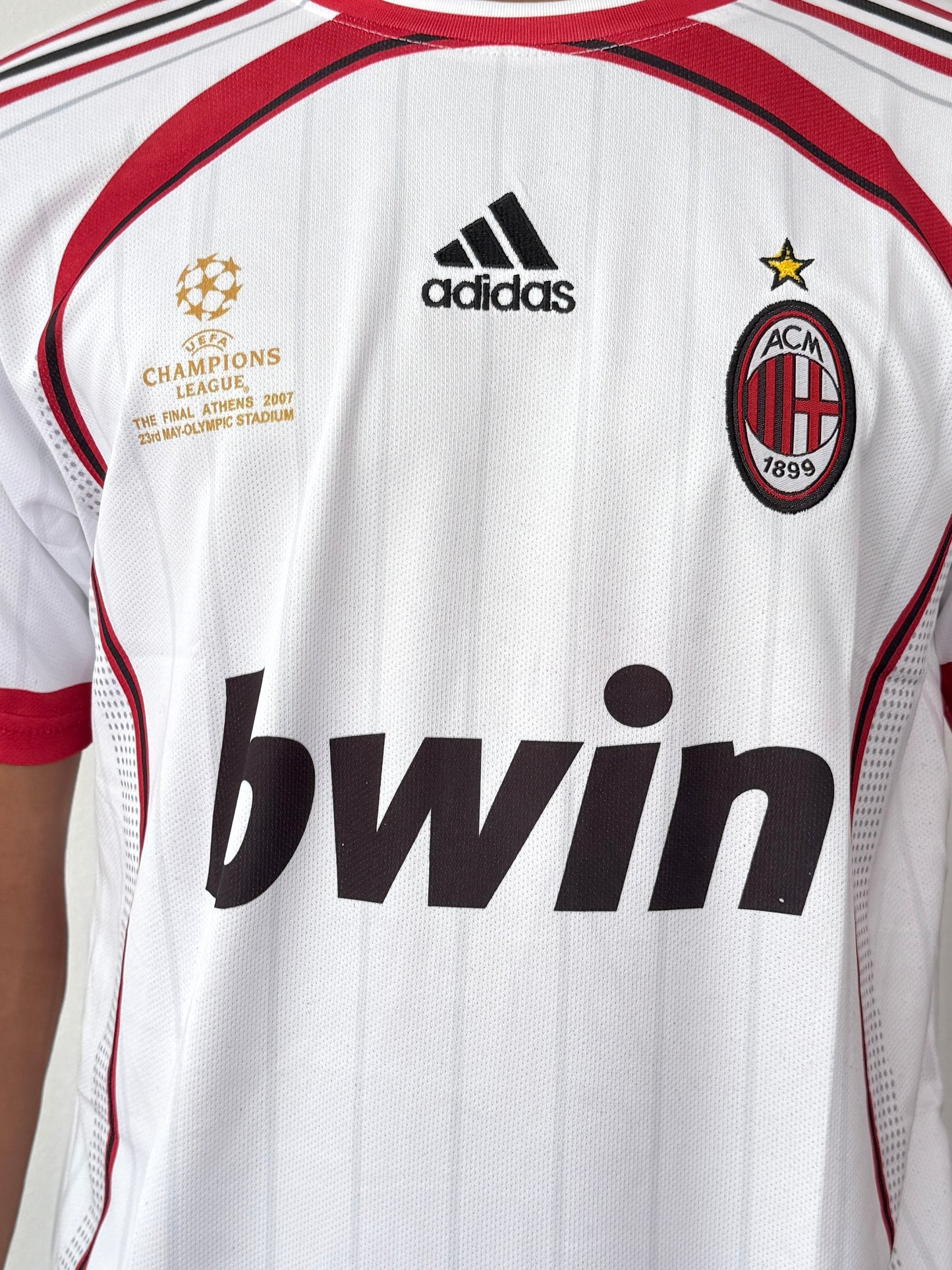 AC MILAN 2008 UEFA FINAL  WHITE -MALDINI EMBROIDERY