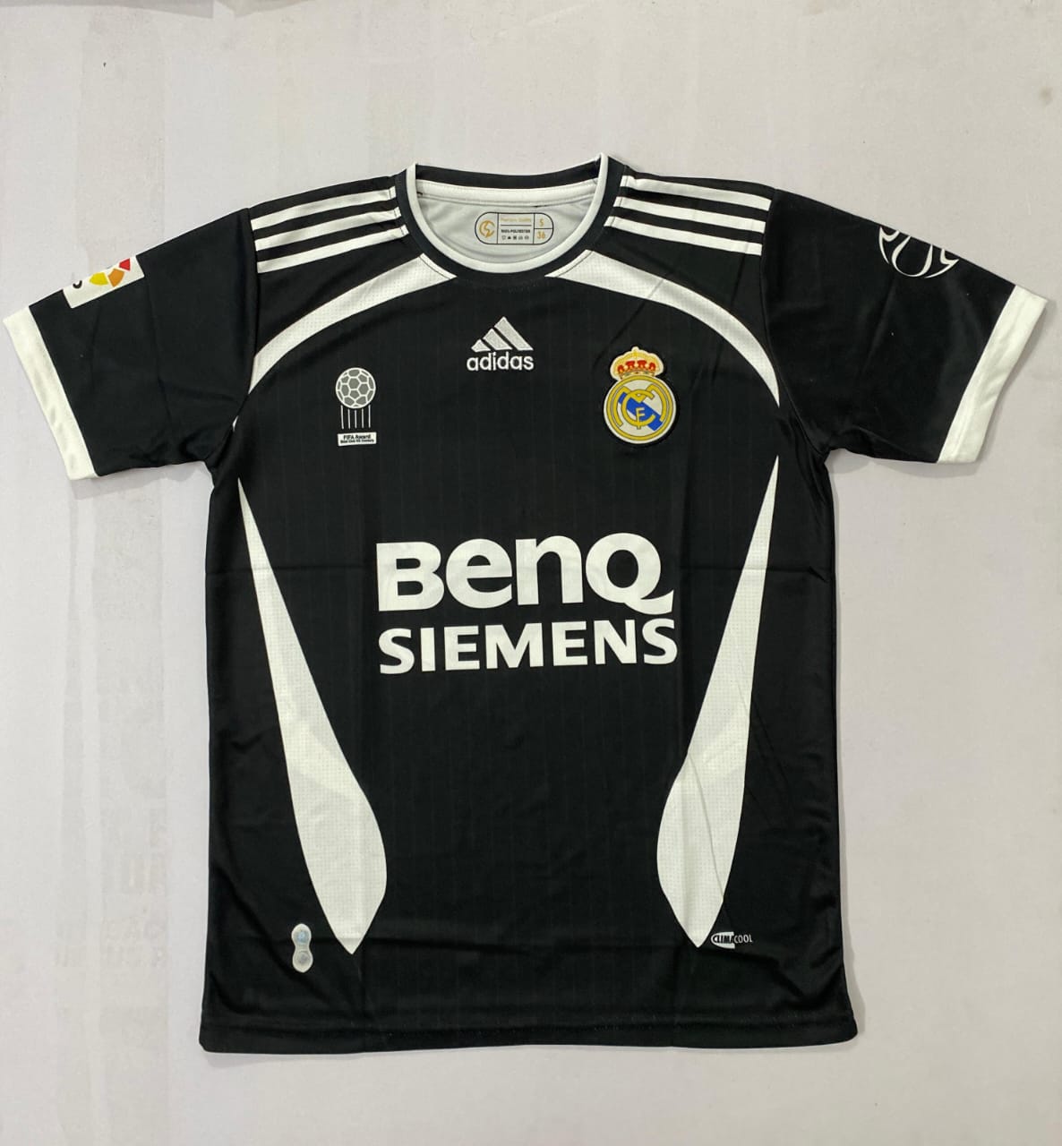 REAL MADRID 2007 AWAY BLACK -BECKHAM