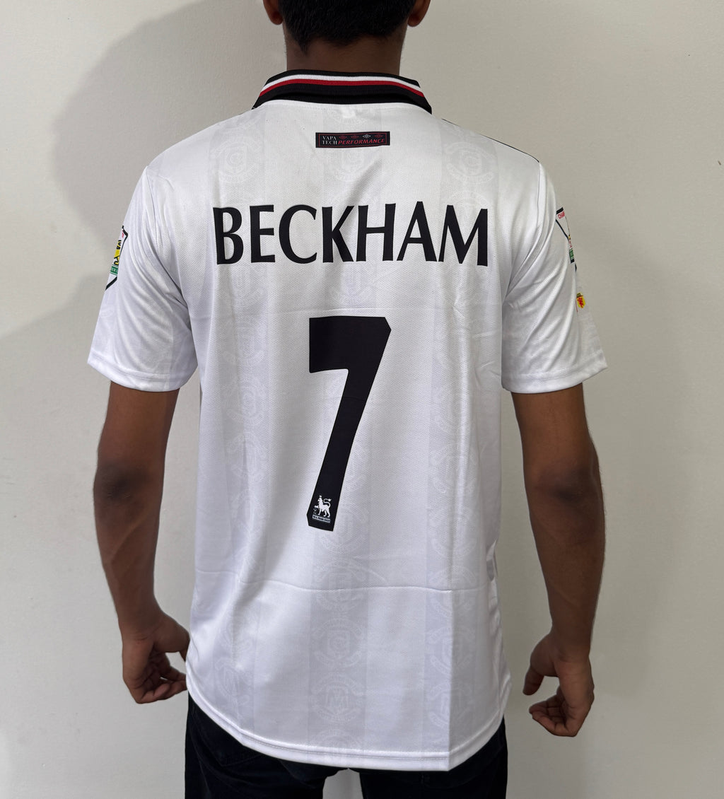 MANCHESTER UNITED 1997-98 AWAY KIT BECKHAM-PRINTED