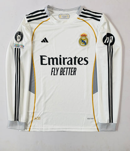REAL MADRID 2025/26 HOME -FULL SLEVEE EMBROIDERY