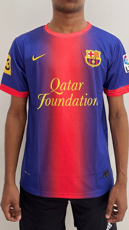 FC BARCELONA 2012/13 HOME EMBROIDERY LOGO-MESSI